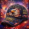 D Print Independence Day Commemorative Sunshade Baseball Cap Outdoor Cap Non-embroidered