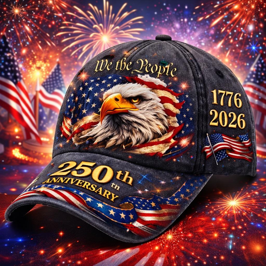 D Print Independence Day Commemorative Sunshade Baseball Cap Outdoor Cap Non-embroidered