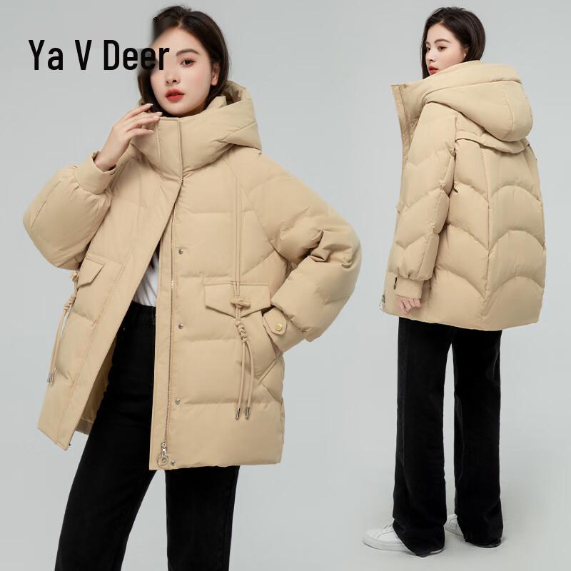 Yalu Women's Mid-Length Hooded Down Jacket