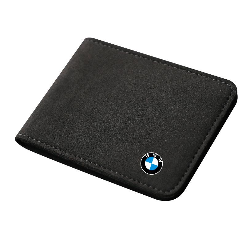 BMW Series Suede Driver's License and Vehicle Document Leather Wallet Cover