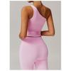 New Cloud Inspired Slanted Shoulder Waist Yoga Vest, Quick Drying Sports Shaping Underwear, Running And Fitness Vest For Women