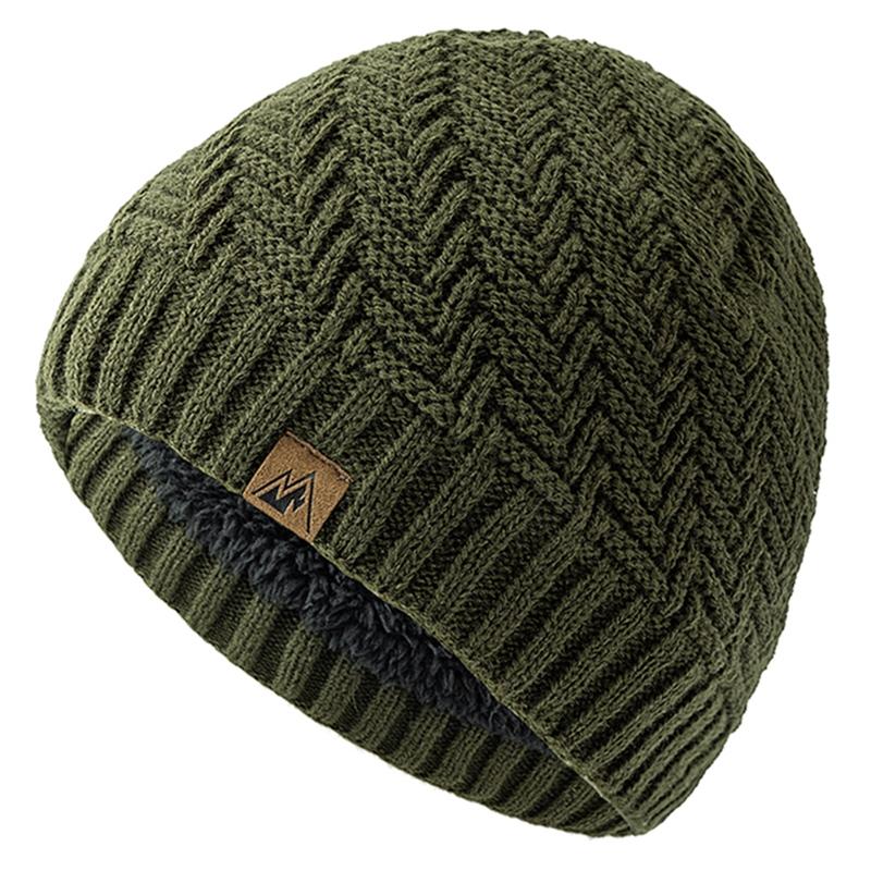 Unisexové zimní čepice Peak Label Módní pletené čepice pro muže a ženy Čepice Beanie Outdoorové hřejivé sportovní čepice s plyšovou kožešinovou podšívkou