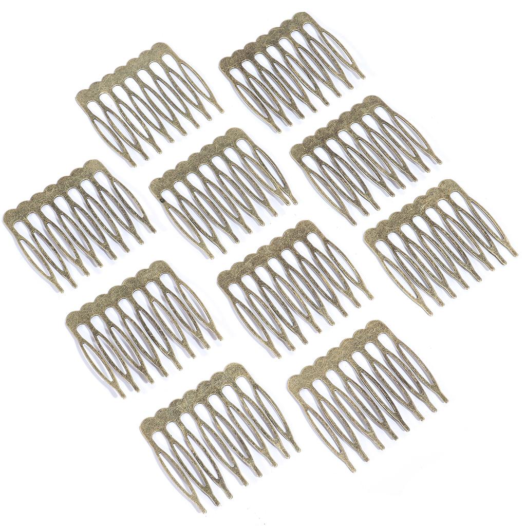 10pcs Simple Hairpins Hair Combs Metal 5 8 10 Teeth Bridal Hair Comb For Women Bridal DIY Wedding Hair Pins Headwear Accessories