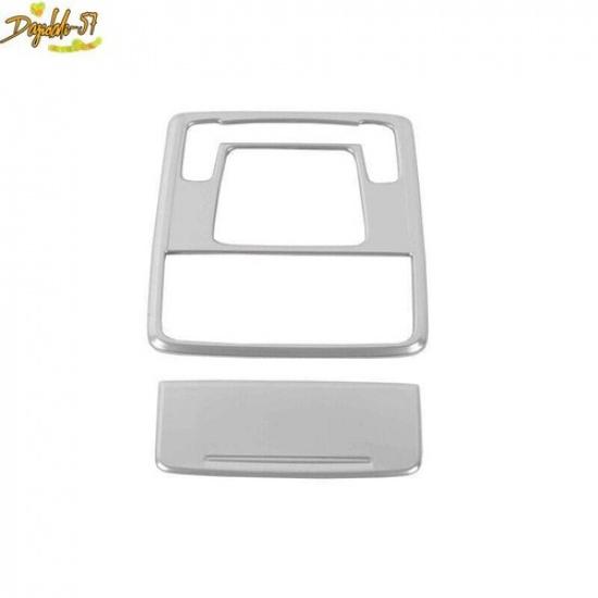Silver Matte Front Reading Lamp Frame Cover Trim 2X For Honda CRV CR-V -2024