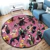Classic Japanese-style Cartoon Demon Slayer Round Rug, Home Soft Decorative Anti-slip Yoga Mat and Chair Mat, Outdoor Floor Mat Carpet K24