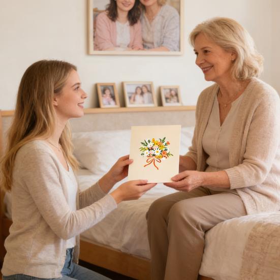 Pop-Up Vildblomma Alla Hjärtans Dag-kort 3D Pappersblomma Bukett Grattiskort Vikbar Romantiska Blomsterkort för Födelsedag Mors Dag Jubileum