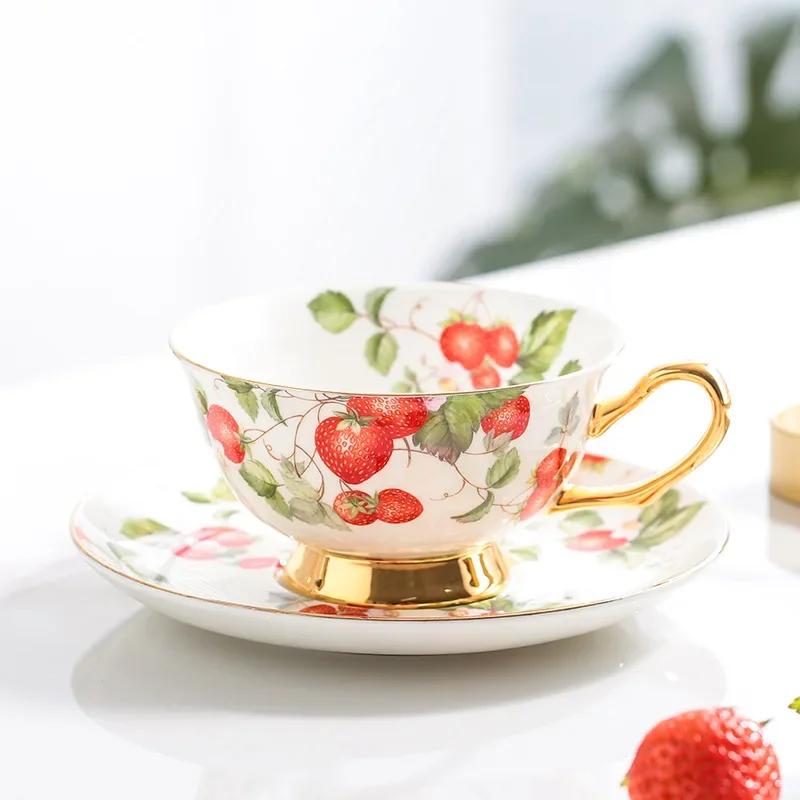 Bone China Coffee Cup Saucer Ceramic Cup Saucer Black Tea Cups Saucer Mug High Bone China Water Cups  Coffee Mug