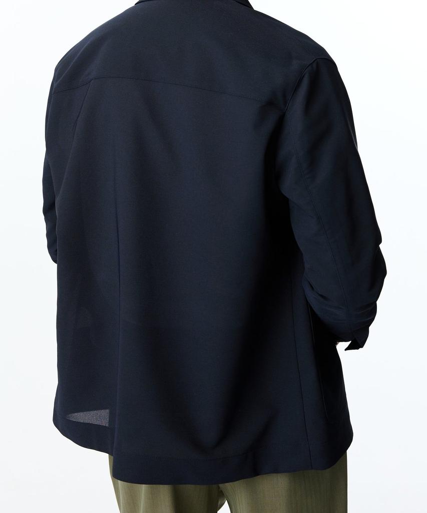 Man On The Boon Patch Pocket Shirt-Style Blouson Jacket_Navy 4714109004