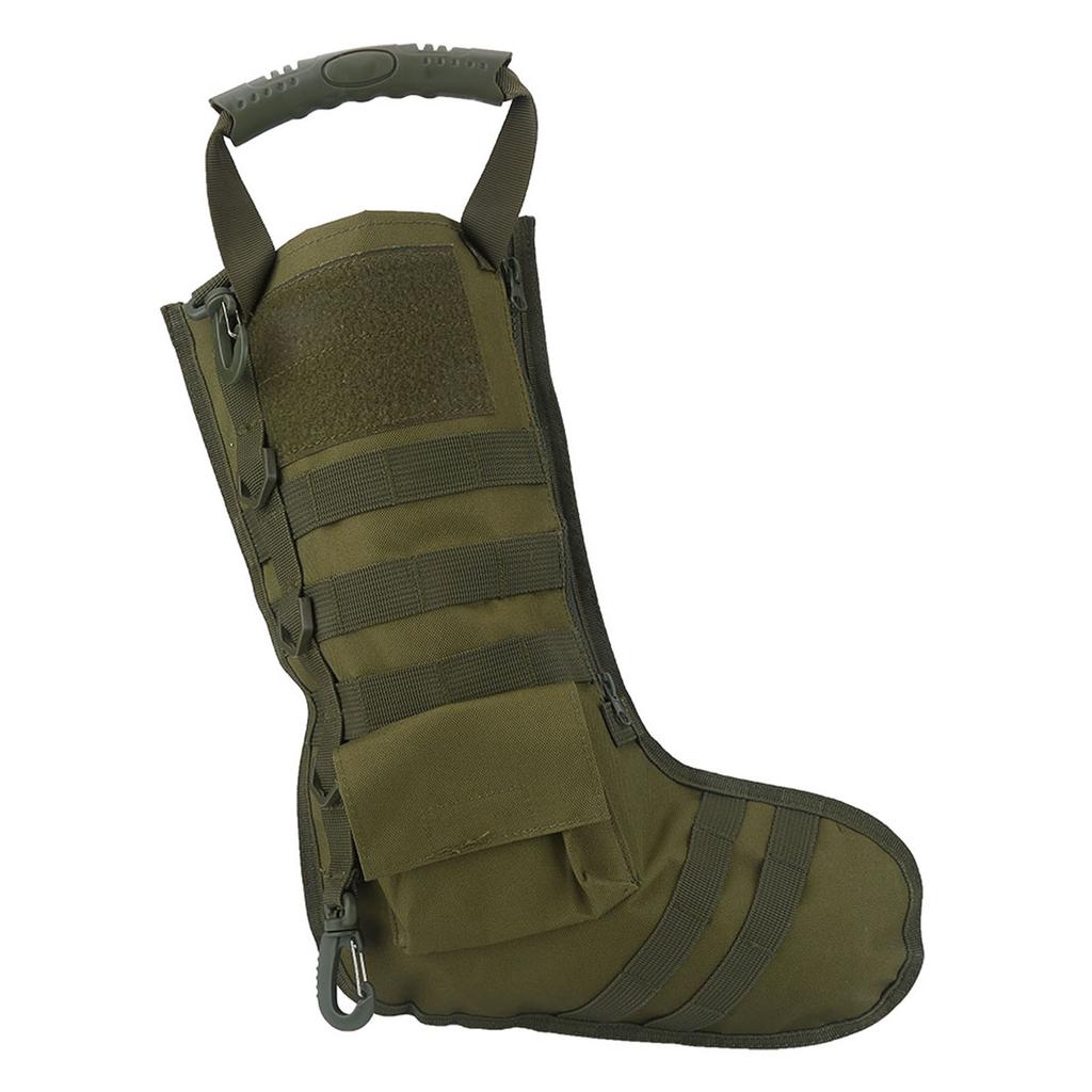 1PC Nylon Tactic Christmas Stocking Storage Bag Outdoor Military Accessory Pouch(Army Green)