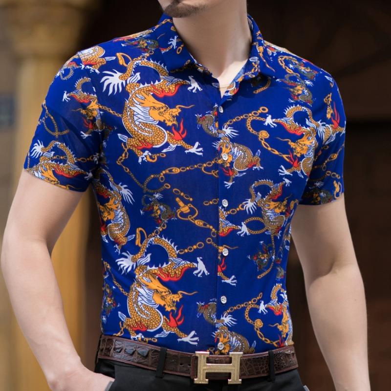 Рубашка с коротким рукавом и цветочным принтом — фото 10