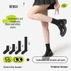 Women's Black Pure Cotton Over-The-Knee High Tube Pile Socks for Autumn and Winter