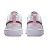 Nike Court Borough 2 Low 2 Abrasion Resistant Support Low Top Kids' Skateboarding Shoes White Red Pink Sneakers BQ5448-120