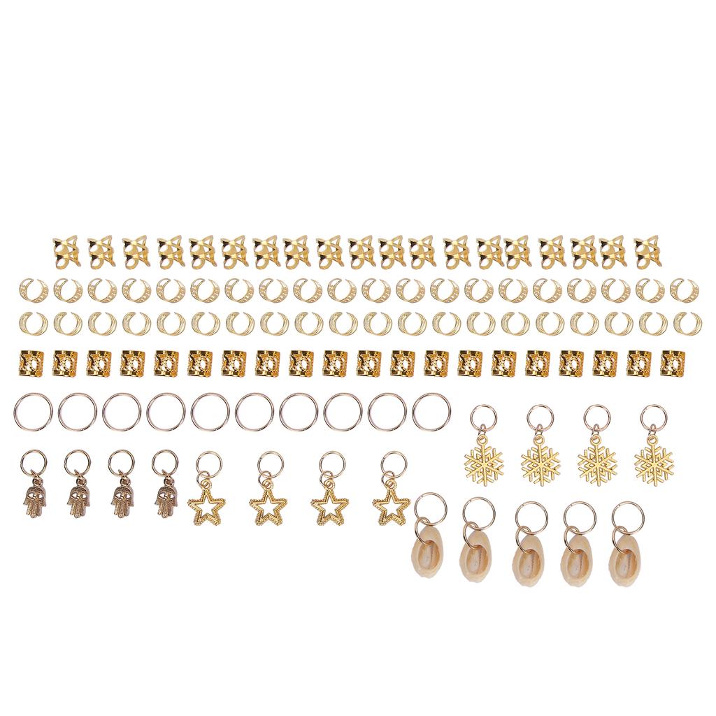 110pcs Hair Braid Rings DIY Dreadlocks Pendant Hair Braid Clips Hair Decoration Accessories