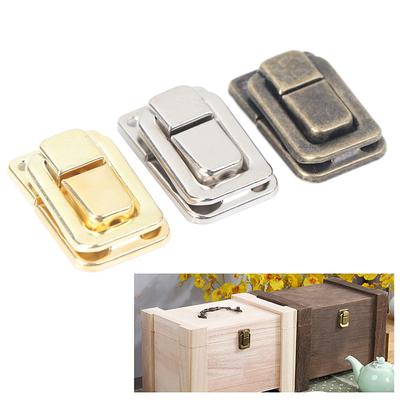 Kleine weinrote Truhe aus Holz, Geschenkbox, Knebelverschluss, Kofferschloss, Hasp-Hardware