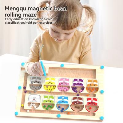 Magnetic Mini Maze Ball Walking Baby Magnetic Logic Thinking 3 To 6 Year Old Children'S Puzzle Concentration Training Toy