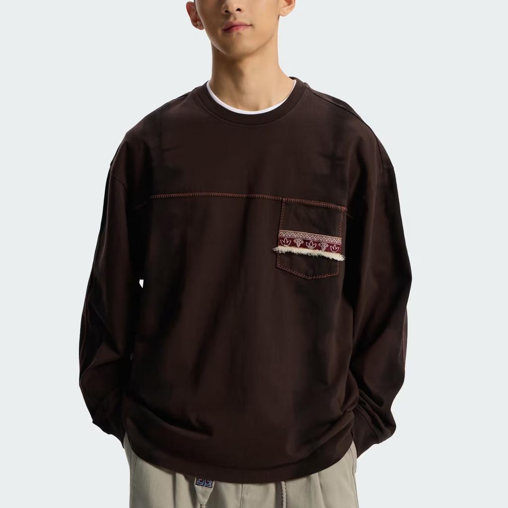 adidas Originals Casual Round Neck Pullover Long Sleeve T-Shirt Men Tops KW5672
