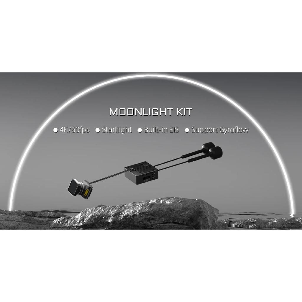 Kit Caddx Walksnail Avatar Moonlight Sensor Starlight Câmera FPV Filtros ND8 4k/60FPS Giroscópio Estabilizado EIS Integrado Campo de Visão 160° Para Drone