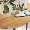 VidaXL Table Top 140x60x2 Cm Solid Oak Wood Oval, Coffee Table Top, Replacement Table Top, 4009072