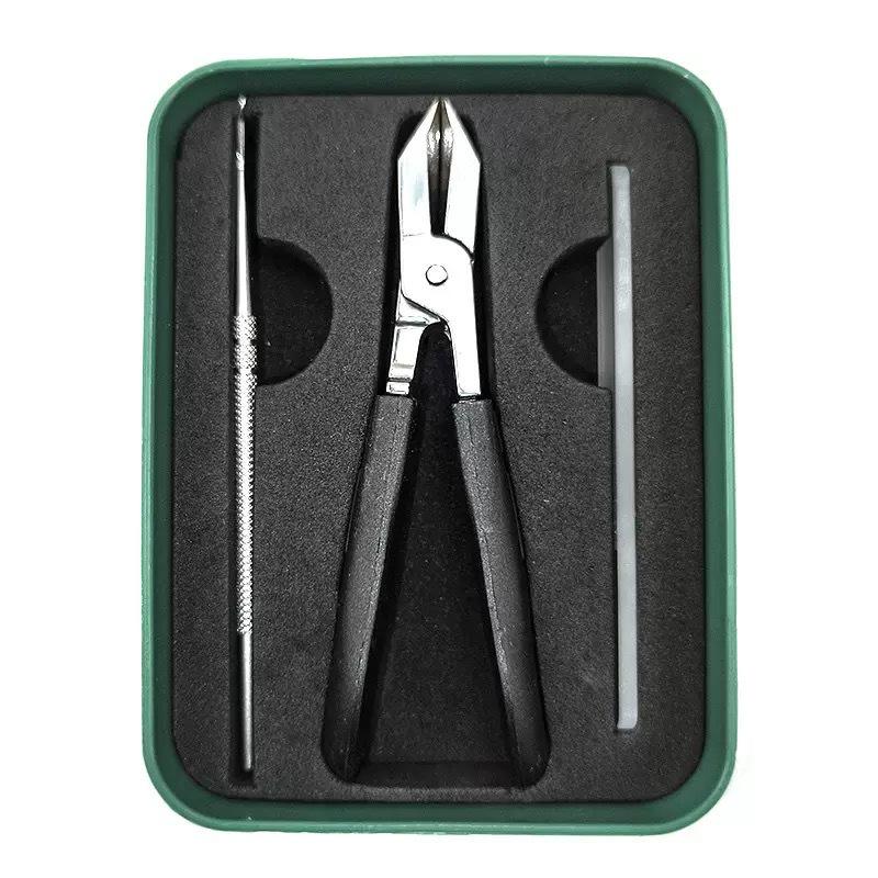 Wide-Opening Slant-Edge Nail Clipper Set with Anti-Splash and Pointed Tip for Ingrown Nail Repair