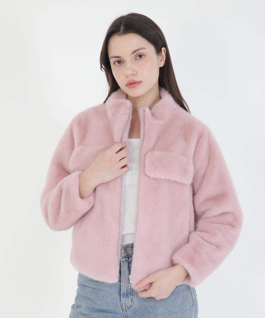 Colorz New York Crop Fur Jacket
