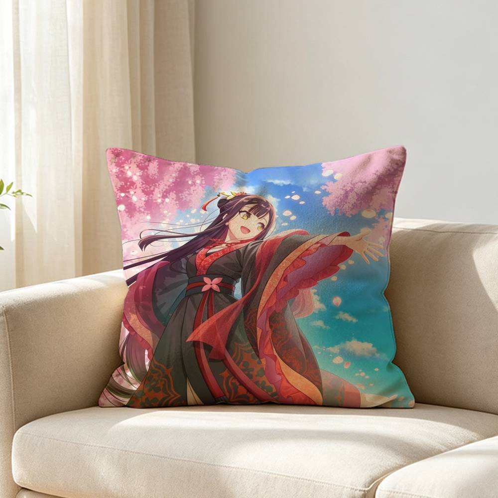 Though I Am An Inept Villainess Shu Keigetsu Customizable Square Cushion Cover Double Sided Print Pillow Case