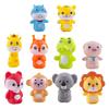 10Pcs Animal Finger Puppet Toddlers Storytelling Playtime Role Playing Cartoon Lion Pig Tiger Fox Monkey Koala Giraffe Educational Comfort Toy