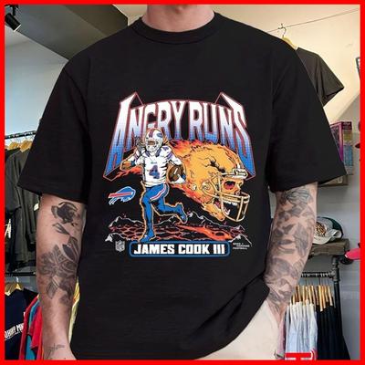 James Cook III Joueur de Football Américain Buffalo Courses Enragées Toutes Tailles S-5XL