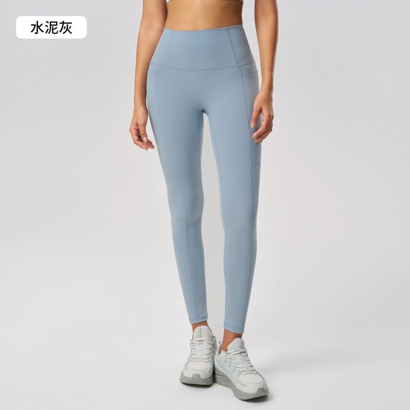 Womens High-Waisted Seamless Yoga Pants Breathable 9/10 Length Leggings Running Fitness Gym