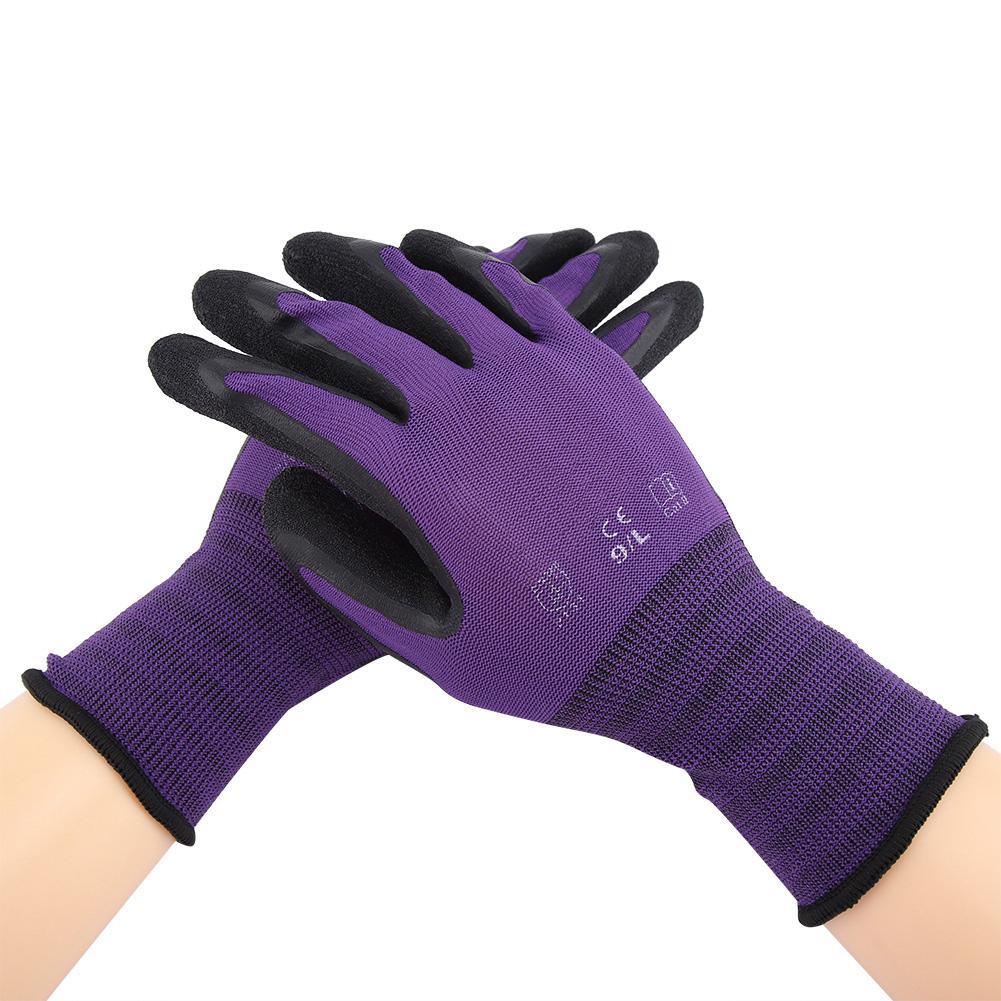 Gardening Work Labor Glove Nylon Nitrile Latex Grip Wear Resistant Gloves