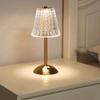 Bedroom Crystal Retro Table Lamp3 Color Touch Dimming Night Light USB Rechargeable Cordless Atmosphere Bedside Desktop Night Lig
