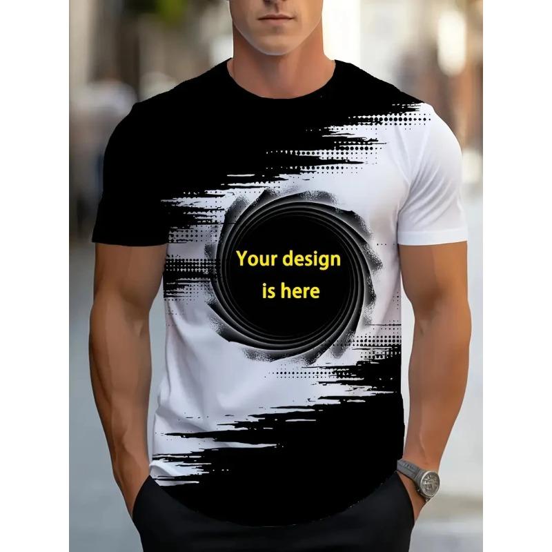 3D Printed Custom T-Shirts Summer Plus Size Tee Shirt Design For Drop Shipping Wholesale Unisex Tops Custom Diy Photo Men Shirts