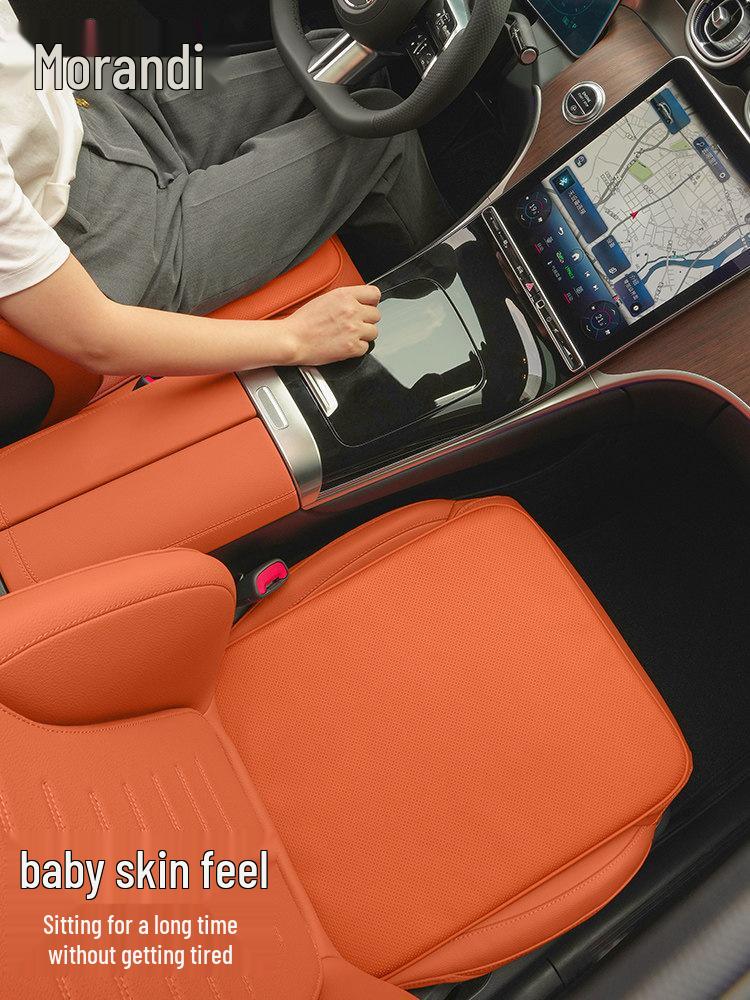 Morandi Nappa Leather All-Season Car Seat Cushion for Mercedes-Benz E-Class/C-Class/GLC/GLB/GLE