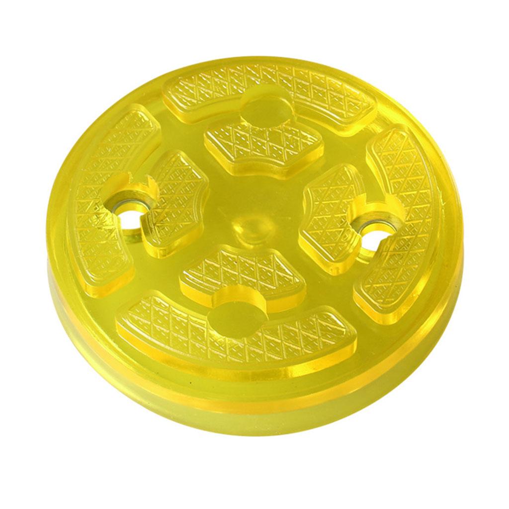 Universal Rubber Jack Pad Slotted Jack Pad Adapter Frame Rail Protector Slotted Frame Black/Yellow