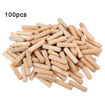 Set 100 buc Știfturi din lemn cu fibră transversală DIY Știfturi din lemn pentru mobilă M10 x 40mm