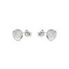 Boucles d'oreilles argent 925 œil de chat plaqué finition en rhodié - Jesoa