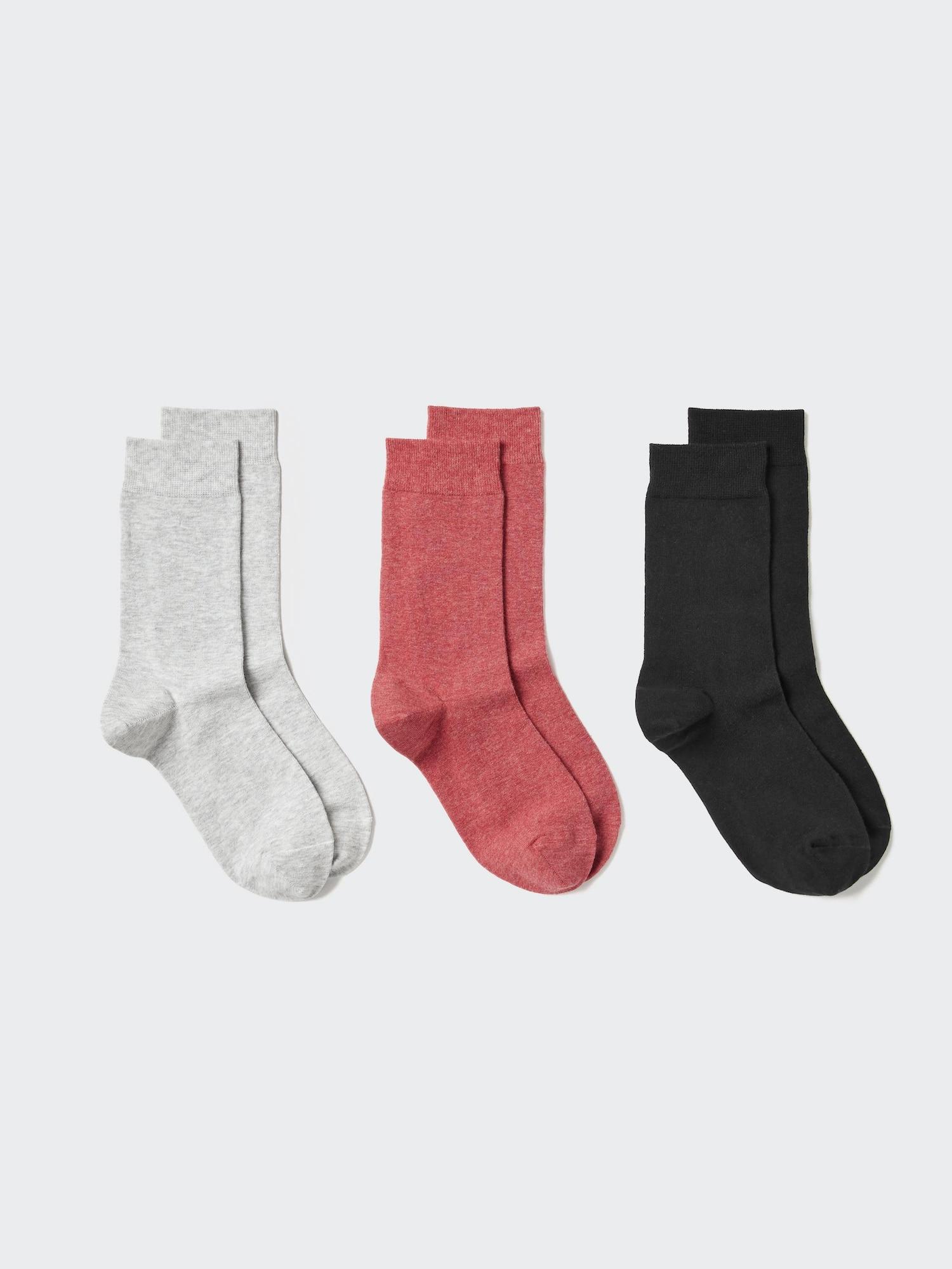 Носки Uniqlo 3 пары 03 GRAY/WOMEN 25cm