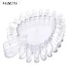 kads 21 PCS False Nail Tips Transparent White Heart-shaped Nail Palette UV Gel Polish  Nail Practice Swatch