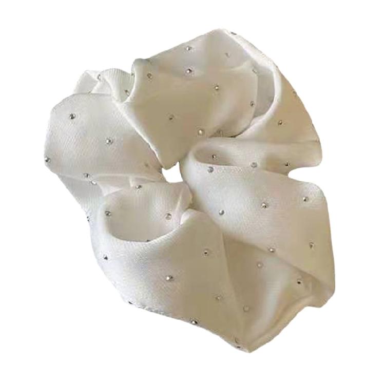 Decorative Rhinestones Hair Ties Stretchy Fabric Scrunchies Hairpiece for Everyday Wear Parties and Social Gatherings