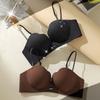 Anti-Sagging Wireless Gather Bra Shiny Push Up Bra Lingerie Petal Cup Bra  Women