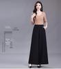 Women's Black High-Waisted Wide-Leg Skirt Pants – Summer 2026, Plus Size, Slimming, Loose, Casual.
