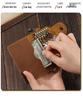 Universal Crazy Horse Leather Key Holder with Card Slot and Waist Buckle for Men and Women