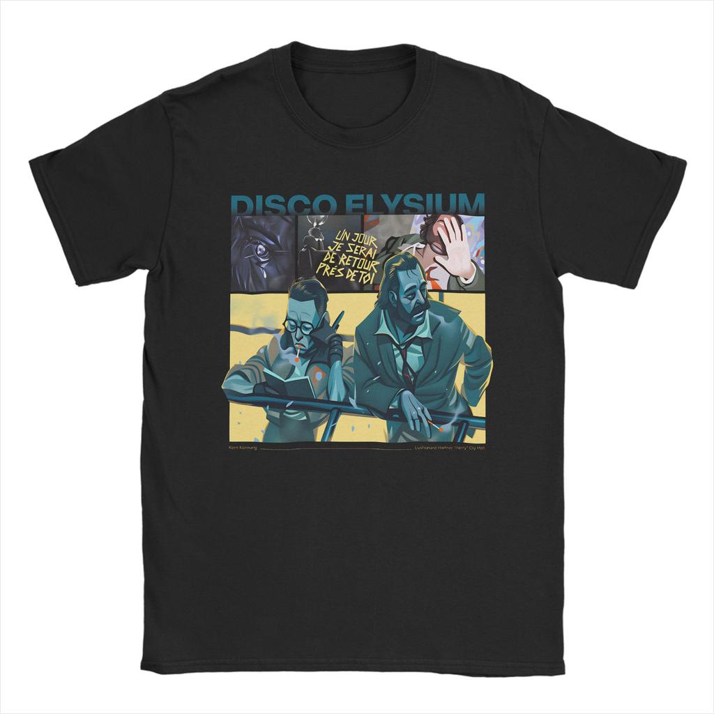 Disco Elysium Shivers Cotton TShirt For Man Summer Vintage T Shirts Breathable Novelty Tees Plus Size Design Tops