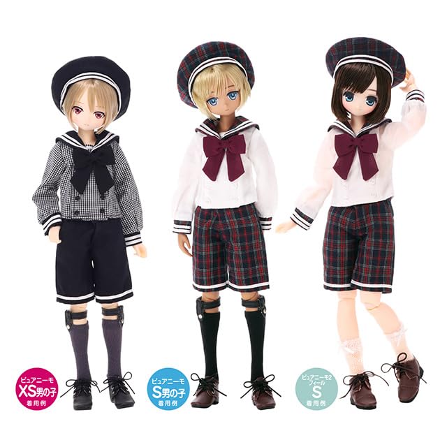 Pureneemo PNXS Gymnasium Sailor Set III Navy x Red Check 1/6 (for dolls)