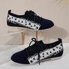 Fashion 2024 Autumn Women's Round Toe Design Anti-Slip Flat Lace Up Shoes Outdoor Casual Comfortable Breathable Sneakers Women's Shoes