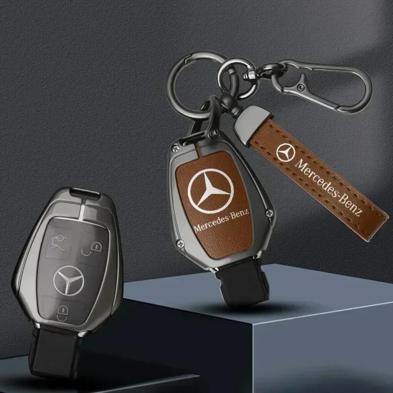 Car Key Case Cover Shell Fob For Mercedes Benz W204 W463 W176 W251 W205 A200 A260 A C R G Class GLA CLA GLK GLC CLS Keychain