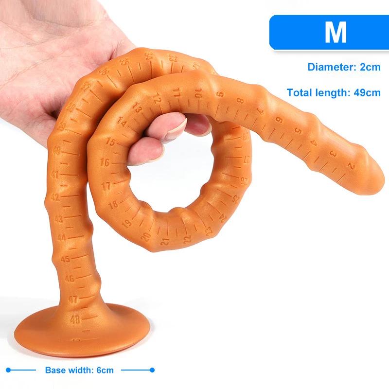 Langer Tiefer Analdildo Prostatamassage Darmstopfen Sexspielzeug Für Frauen/Männer Masturbator Langer Analplug Spiralförmiger Analplug