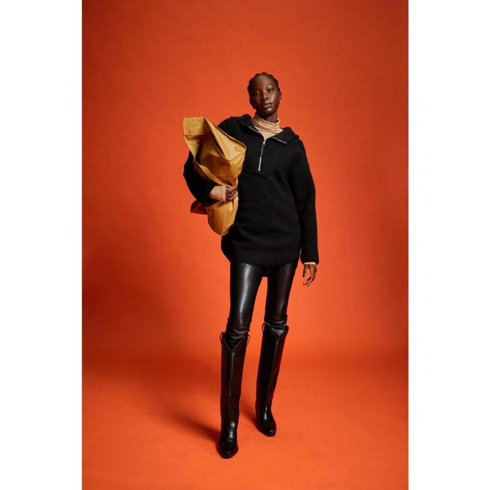 

H&M Oversized Флисовая толстовка Черный 1089839003