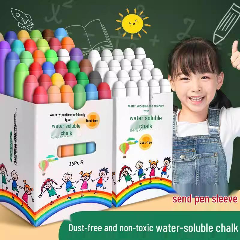 Colorful Water-soluble Erasable Chalk for Children's Classrooms and Kindergarten Graffiti