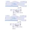 Righello in Alluminio da Cucito Irregolare Calibro di Misurazione Spessore Strumenti da Sarto per Patchwork e Quilt