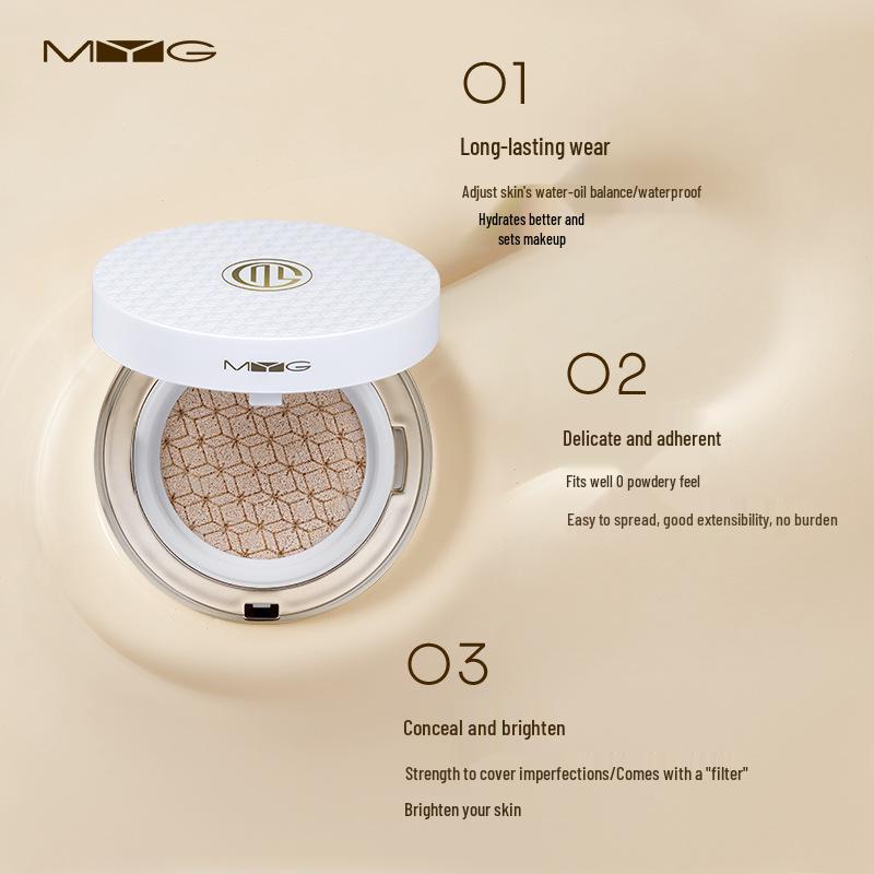 Meiyan Tang Lightweight Breathable Cushion BB & CC Cream - Brightening, Moisturizing, Skin-Nourishing Foundation Primer.